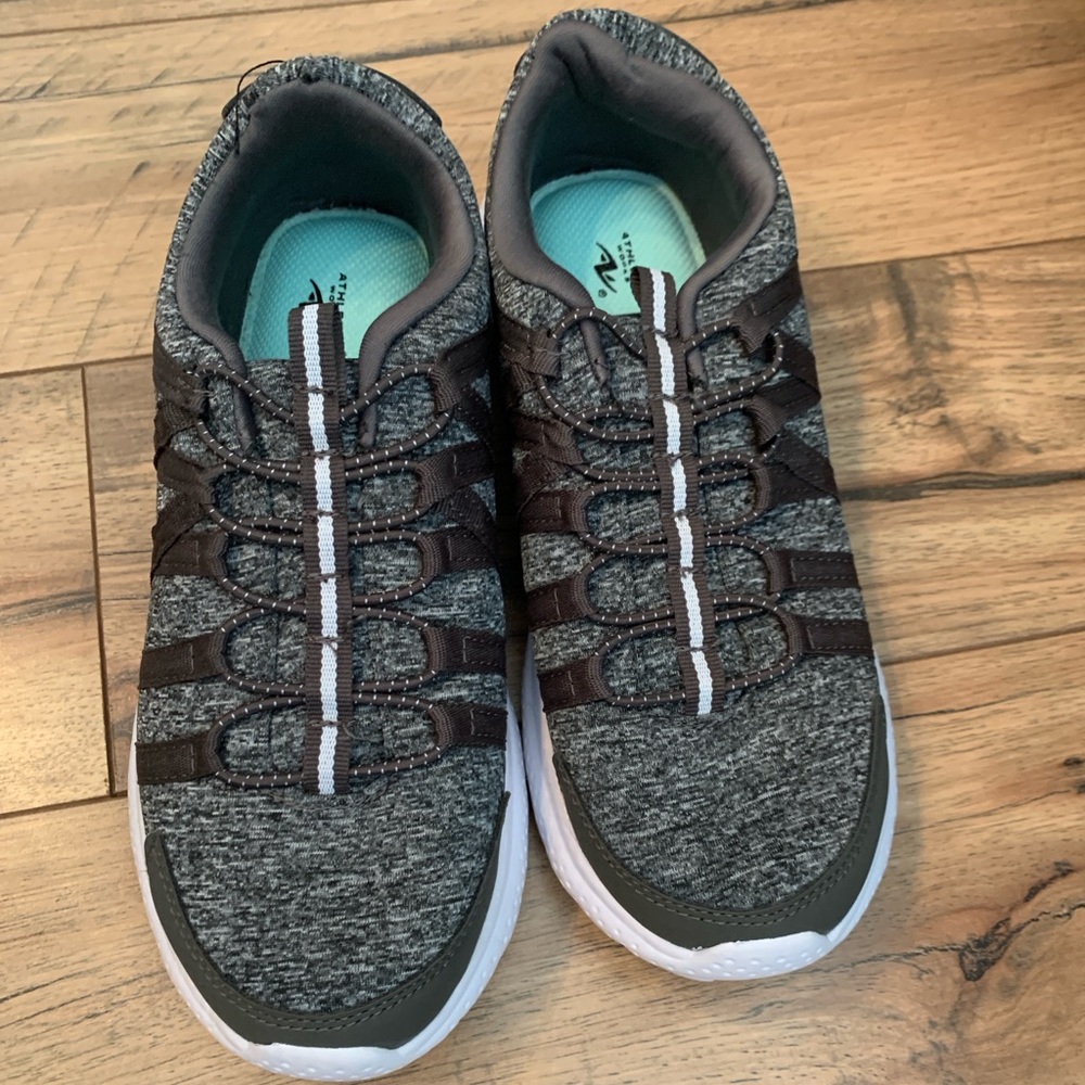 Athletic Works Gray and Teal Sneakers NWOT